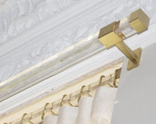 Lucite Curtain Rod Square Heavy Duty Acrylic Curtain Rod Gold Nickel Onyx