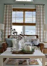 Farmhouse Tan Buffalo Check Curtains Modern Farmhouse Curtains Custom made Custom-made drapery modern farmhouse in designer buffalo check plaid linen beautiful tan buffalo check pattern from the U.S. Linen drapes