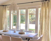 Custom-made drapery in high-end, Schumacher Ambala Paisley fabric by katemarcellahome created by one of our professional craftsmen. Since 1889 Schumacher has been setting the bar with exceptional products. A passion for beauty, respect for classicism and eye for the cutting edge are woven into everything they do. …