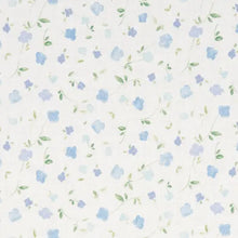 Custom-made drapery in high-end, Schumacher Bloomwind Performance linen fabric by one of our professional craftsmen in our workroom katemarcellahome. Marie-Chantal’s Bloomwind Performance Linen in pink or blue is the quintessential small-scale ditzy floral. Its loose and lovely watercolor aesthetic