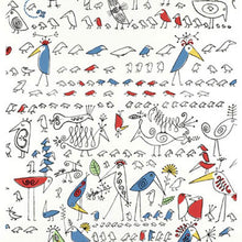 Custom-made Schumacher Aviary modern cordless roman shade in multi - black & white created by katemarcellahome. This linen fabric is the most fashionable pattern for your space this season. Aviary exemplifies the imaginative hand of its creator, beloved illustrator Saul Steinberg. Also available as a wallcovering.  Perennially in style, the simple yet charming  has captivated the inspiration of de