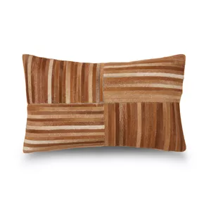 Natural Patchwork Lumbar Pillows - Neutral Lumbar Pillows