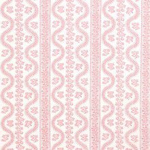 Custom-made curtains in high-end, designer Sister Parish Dolly fabric created in our professional workroom katemarcellahome by one of our expert craftsman. Dolly&nbsp;brings a sense of old world charm to any space. The flowers and stripes design harkens back to halcyon days. This print can only be described as pretty – it’s one of our favorites. Hand printed in the USA, Sister Parish Dolly Fabric is available in five romantic colorways. Also available in wallpaper.