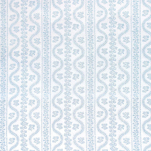 Custom-made curtains in high-end, designer Sister Parish Dolly fabric created in our professional workroom katemarcellahome by one of our expert craftsman. Dolly&nbsp;brings a sense of old world charm to any space. The flowers and stripes design harkens back to halcyon days. This print can only be described as pretty – it’s one of our favorites. Hand printed in the USA, Sister Parish Dolly Fabric is available in five romantic colorways. Also available in wallpaper.