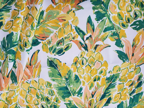 Tropical Pineapple Vida Opal Sunkist Palm Leaf Curtains Custom Made