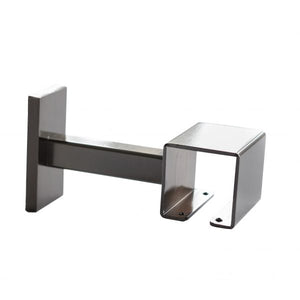 Beautiful and modern metal accessories 2-1/2" x 1-1/2" square end brackets. These brackets can be used with our 1-1/2" square metal or lucite rods.  Make a statement with linear lines, translucent poles and brackets, rings and endcaps in your choice of polished nickel, brushed nickel, onyx or satin gold – a winning combination creating luxurious interiors for lucite/clear acrylic curtain rod. 