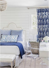Blue Ikat Curtains Navy & White Drapes Kravet Bansuri Ikat Drapery Panels Custom-made drapery in high-end, Kravet Bansuri Ikat fabric created in our professional workroom by one of our expert craftsman. 