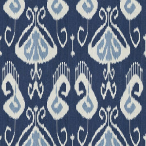 Blue Ikat Curtains Navy & White Drapes Kravet Bansuri Ikat Drapery Panels Custom-made drapery in high-end, Kravet Bansuri Ikat fabric created in our professional workroom by one of our expert craftsman.