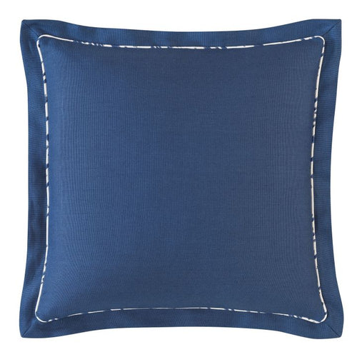 Custom made Les Touches Bleu European pillow sham in Kravet Navy with a 2