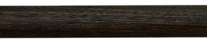 Add rustic richness to any décor from metro to mountainside with this 3/4" forged iron Or textured wood rod. This collection offers an exceptional combination of forged iron, leather and dark textured wood which can be harmoniously mixed for a warm, layered look. Simplistic styling and rich materials are spot on, making this a natural collection to consider when designing a cabin or mountainside look for you home or project.