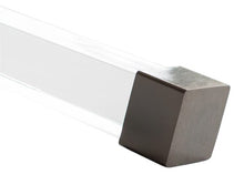 Beautiful and modern metal accessories 1-1/2" square endcaps. These endcaps can be used with our 1-1/2" square metal or lucite rods.  Make a statement with linear lines, translucent poles and brackets, rings and endcaps in your choice of polished nickel, brushed nickel, onyx or satin gold – a winning combination creating luxurious interiors for lucite/clear acrylic curtain rod. 