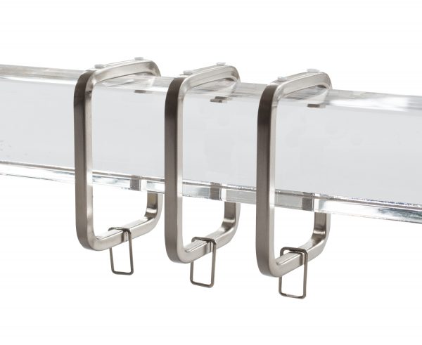 Polished Gold Square Rings Lucite or Metal Curtain Rectangular Rings 2 ...