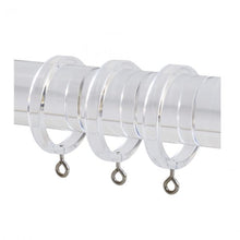 Beautiful and modern metal curtain rings 2-1/4" round rings. These rings can be used with our 1-1/2" round metal or lucite rods.  Make a statement with linear lines, translucent poles and brackets, rings and endcaps in your choice of polished nickel, brushed gold, polished nickel, bronze or satin gold – a winning combination creating luxurious interiors for lucite/clear acrylic curtain rod