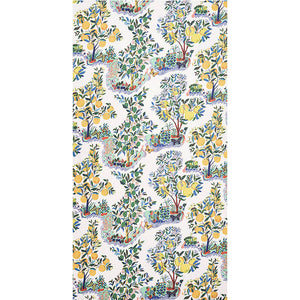 Printed on a sheer linen-blend ground, this 1947 Josef Frank pattern bears the designer's signature color and whimsy. It is double-width and railroaded so that the pattern can be used in long swathes without seams. Also available as a wallcovering and in other fabric options.