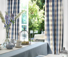 Clarke & Clarke Country Buffalo Check Curtains Modern Farmhouse CurtainCustom-made drapery modern farmhouse in high-end designer Clarke & Clarke linen beautiful buffalo check pattern from the U.K.  Linen drapes created by one of our professional craftsman Custom-made 