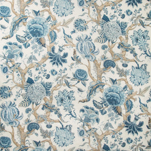Custom-made drapery in high-end, Lee Jofa Adlington Jacobean floral linen fabric created in our professional workroom katemarcellahome by one of our expert craftsman. Available in the color Indigo.  This listing is for one panel.