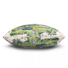 Lodi Garden Brunschwig & Fils pillow in stock and ready to ship. Measures 22"H X 22"L. Decorative accent pillow with invisible zipper in Lodi Garden front & back sides. Finished with a knife edge. Made to order in the USA. Includes a 95/5 feather/down insert.