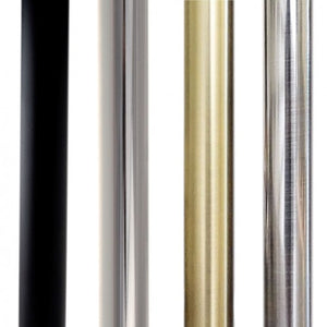 Brass Curtain Rod Custom Cut Lengths 1 1/8" Gold Drapery Rod Brass Curtain Hardware 