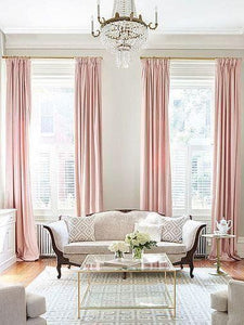 Custom-made blush-pedal pink Natural Linen curtains by katemarcellahome. Our Blush - Pedal pink fabric is the most fashionable panel for your living room or nursery this season. Perennially in style, the simple yet charming has captivated the inspiration of designers and homemakers alike for centuries This soothing color is perfect in any room!!