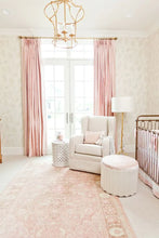 Custom-made blush-pedal pink Natural Linen curtains by katemarcellahome. Our Blush - Pedal pink fabric is the most fashionable panel for your living room or nursery this season. Perennially in style, the simple yet charming has captivated the inspiration of designers and homemakers alike for centuries This soothing color is perfect in any room!!