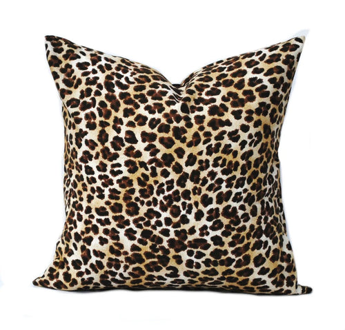 Designer Indoor Outdoor Sunbrella Leopard print Pillow Modern Accent Pillow Cover featuring designer indoor outdoor fabric. The perfect pop of color!  This accent pillow is perfect for your outdoor swing or daybed!  Available in 18