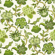 Custom made Schumacher Hothouse Verdance Celerie Kemble 100% linen fabric pillow cover. Green symbolizes renewal & growth, a lively color creates an enchanting bedroom! A classic tree of life pattern with a twist. The dramatically scaled print combines stylized exotic motifs with an au courant palette. Also available as a wallcovering